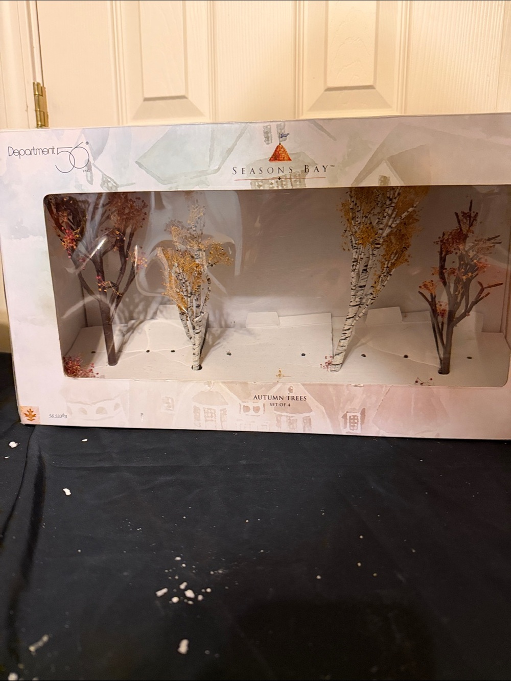 Department 56 Autumn Tree Set - White, Gold, Brown